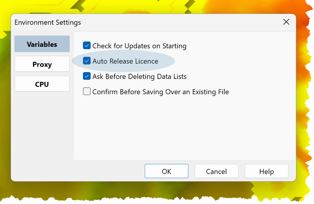 dlgEnvironmentSettingsAutoRelease